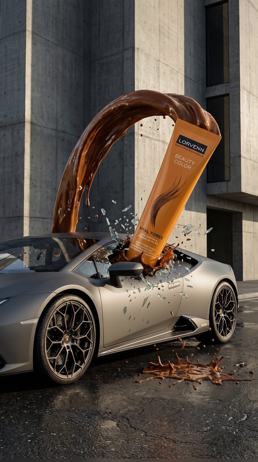 CampaignsLive AI beauty creative — surreal pack-led haircare campaign with pouring color